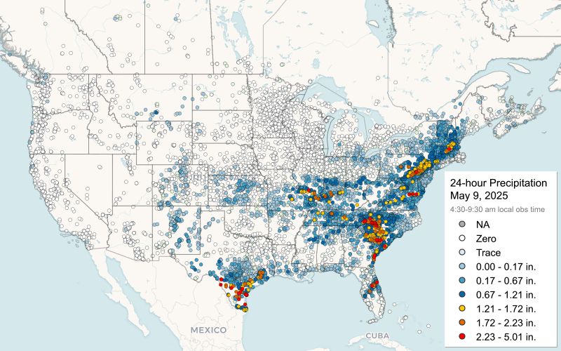 CoCoRaHs rainfall map Homepagemap